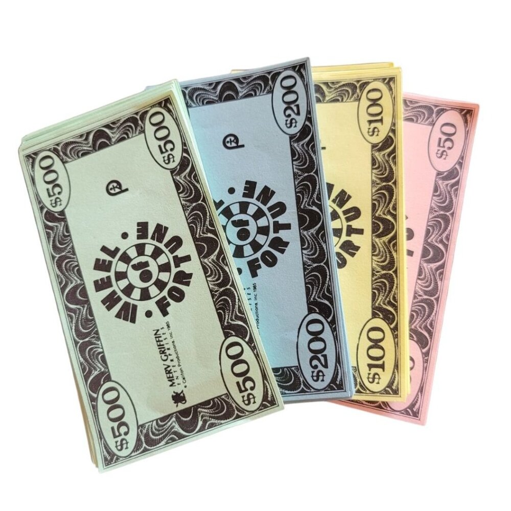 Wheel‎ of Fortune Vintage Game Pieces Replacement Parts Money Prize Win Craft